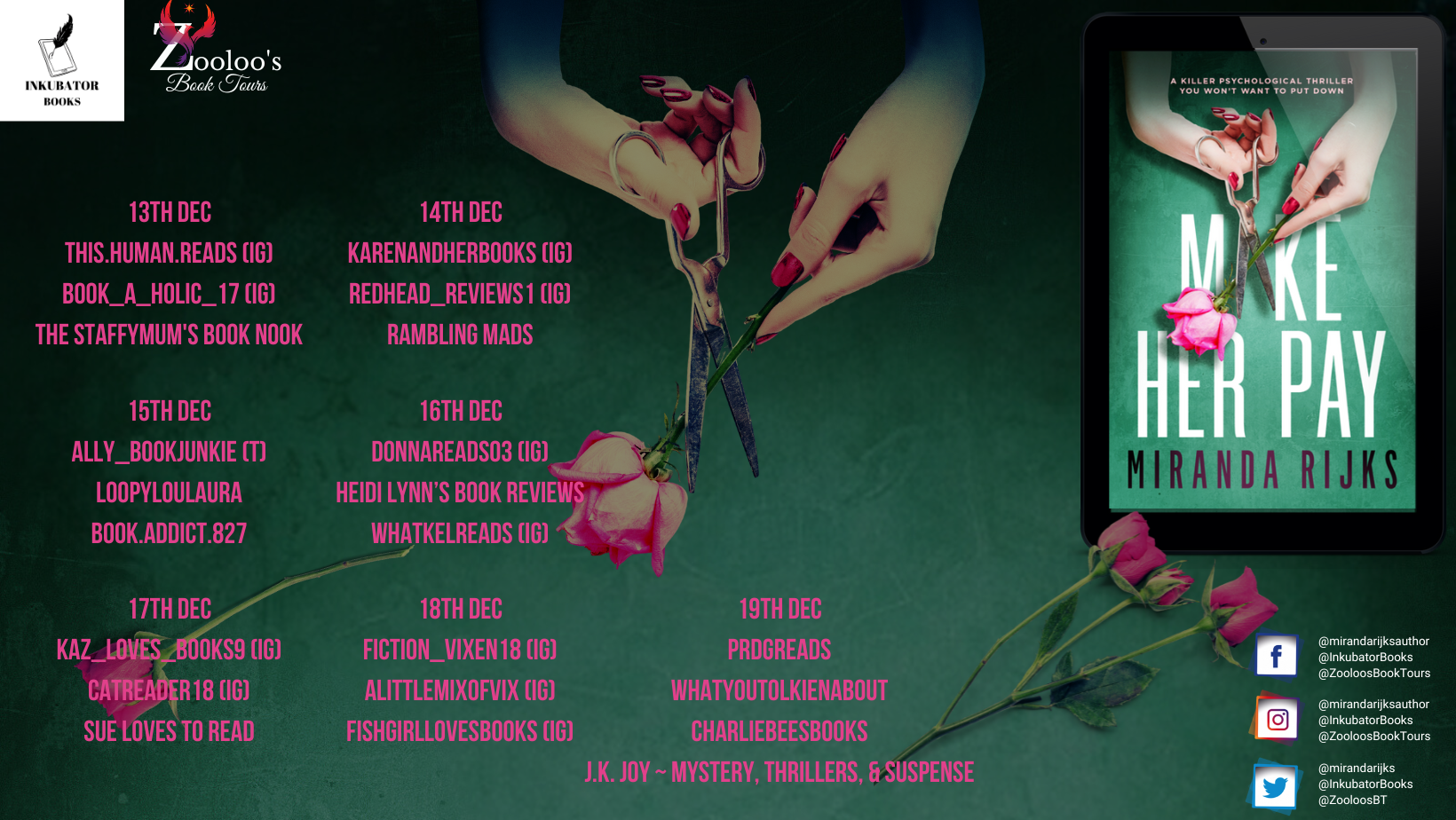 Make Her Pay by Miranda Rijks @MirandaRijks @ZooLoosBT #blogtour #bookpromo